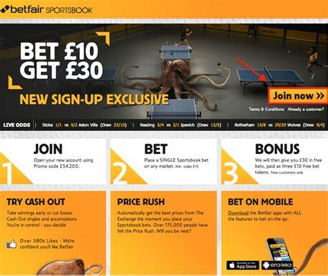 betfair opening offer.